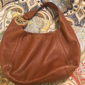 Michael Kors camel leather hobo